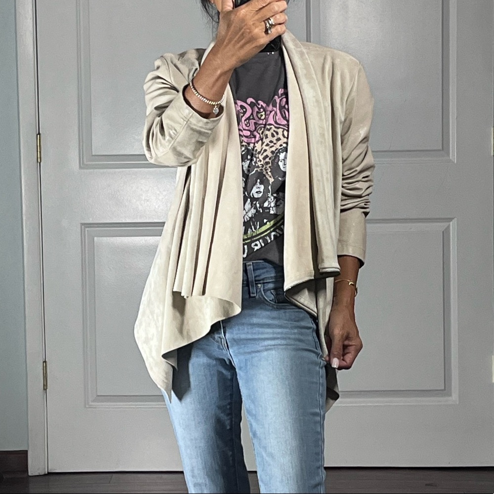 Blank NYC faux leather suede jacket size M